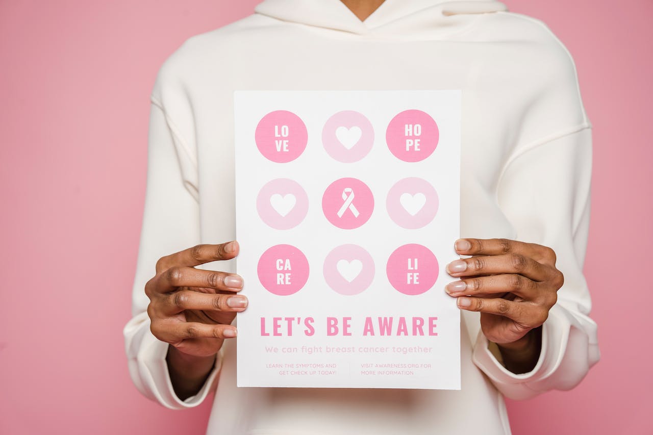 Breast cancer awareness poster. 